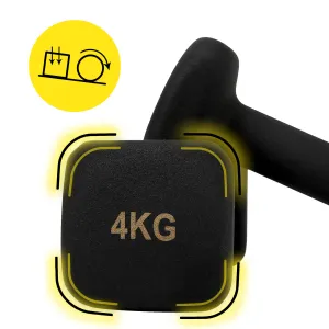 Гантелі вінілові Cornix Square 2 x 4 кг XR-0409 Black (XR-0409) - фото 112790