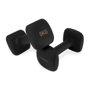 Гантелі вінілові Cornix Square 2 x 5 кг XR-0410 Black (XR-0410) - фото 112799