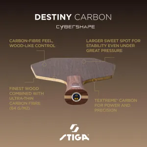 Основа для ракетки Stiga Destiny Carbon Cybershape Master (1600-2602-35) - фото 113412