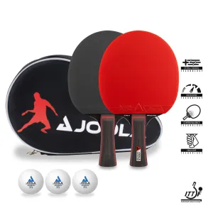 Набір для настільного тенісу Joola Match Pro 2 ракетки 3 м'ячі (53022-1) - фото 