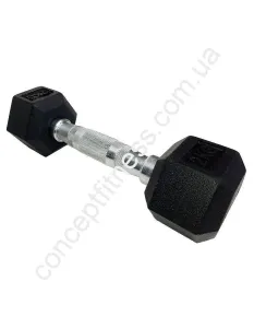 Гантель шестигранна обгумована 1 кг DD 6442-1 - фото 114897