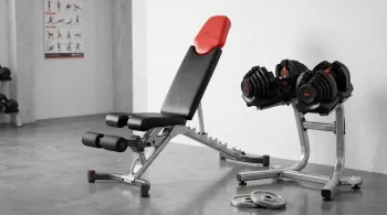 Гантелі набірні HMS SR80 4–40кг + стійка + лавка Bowflex - фото 4