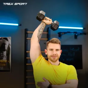 Гантеля шестигранна прогумована TX-200RD Trex Sport 20 кг - фото 1