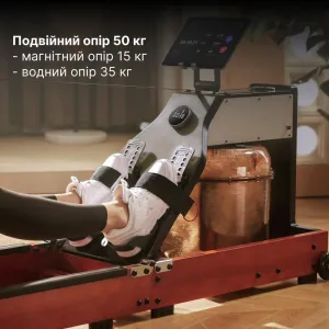 Водний гребний тренажер потрійного складання KINGSMITH WM10 PRO колір червоний дуб (CJWM10 PRO RED OAK) - фото 24