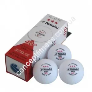 М'ячі Nittaku 3star 40+ Plastic ITTF - фото 3946