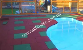 Гумовий мат 100х100х1 см, EPDM, кольоровий - фото 7347