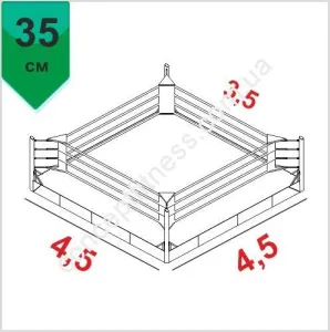 Боксерський ринг Boyko-Sport поміст 4,5х4,5х0,35 м - фото 9880