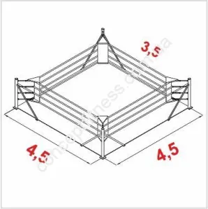 Боксерський ринг підлоговий Boyko-Sport 4,5х4,5 м - фото 9891